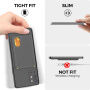AhaStyle силиконов самозалепващ калъф за карти за iPhone - сив