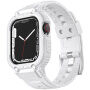 Устойчив Armor калъф с каишка за Apple Watch 45mm / 44mm / 42mm - бяло