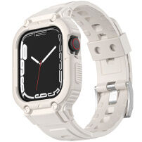Устойчив Armor калъф с каишка за Apple Watch Ultra 49mm - бежов