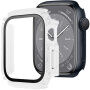 Устойчив Armor калъф със закалено стъкло за Apple Watch 45mm - бяло