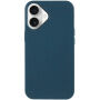 Матов биоразградим кейс за iPhone 16 Plus - тъмносин