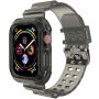 Устойчив калъф c прозрачна каишка за Apple Watch 41mm / 40mm / 38mm - сив