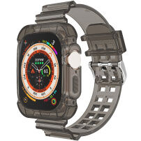 Устойчив калъф с прозрачна каишка за Apple Watch Ultra 49mm - сиво