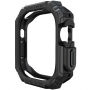 Устойчив калъф с мотив на въглеродни влакна за Apple Watch Ultra 49mm - черно