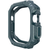 Устойчив калъф с мотив на въглеродни влакна за Apple Watch Ultra 49mm - петролено сив