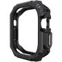 Устойчив калъф с мотив въглеродни влакна за Apple Watch Ultra 49mm - черно