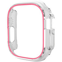 xDfind прозрачен калъф със светеща рамка за Apple Watch Ultra 49mm - розов