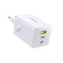 Baseus EnerFill FE11 GaN зарядно за бързо зареждане с портове 2x USB-C / USB-A - 100W - бяло