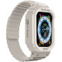 Устойчив силиконов калъф с магнитна каишка за Apple Watch Ultra 49мм - бежово