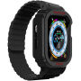 Устойчив силиконов калъф с магнитна каишка за Apple Watch Ultra 49мм - черно
