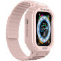Устойчив силиконов калъф с магнитна каишка за Apple Watch Ultra 49мм - розово