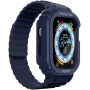 Устойчив силиконов калъф с магнитна каишка за Apple Watch Ultra 49мм - тъмносин