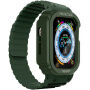 Устойчив силиконов калъф с магнитна каишка за Apple Watch Ultra 49мм - тъмнозелено