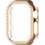 Металически калъф, инкрустиран с камъни за Apple Watch 42mm (Series 10 / 11) - розово злато