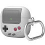 ELAGO AW5 Retro калъф с карабинер в стил игрова конзола за AirPods 4 / 5 - сив