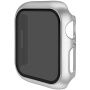 Метален калъф със закалено Anti-Spy стъкло за Apple Watch 45mm - сребрист