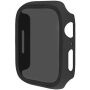 Матов калъф със закалено Anti-Spy стъкло за Apple Watch 45mm - черно