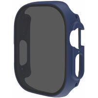 Матов калъф със закалено Anti-Spy стъкло за Apple Watch Ultra 49mm - тъмносин