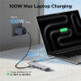UGREEN U601 5 в 1 hub - HDMI / 2x USB-C / 2x USB-A към USB-C - сребрист