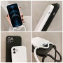 Силиконов кейс с връзка за iPhone 12 Pro Max - бял
