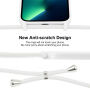 Силиконов кейс с връзка за iPhone 13 Pro Max - бял