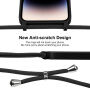 Силиконов кейс с връзка за iPhone Air - черен