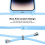 Силиконов кейс с връзка за iPhone Air - син