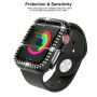 xDfind металически калъф с камъни за Apple Watch 45mm - сребрист