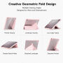 XDcase Калъф с origami Стойка и място за Apple Pencil за iPad Air 13" (2024-2026) / Pro 12,9" (2018-2022) - розов
