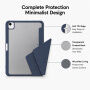 XDcase Калъф с origami Стойка и място за Apple Pencil за iPad Air 13" (2024-2026) / Pro 12,9" (2018-2022) - тъмносин
