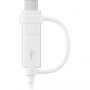 Oригинален Samsung кабел за пренос на данни и зареждане USB-A / USB-C / micro USB - 1,5 m - бял