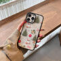 Прозрачен кейс с коледен мотив за iPhone 14 Pro - зелен