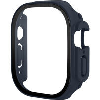 Матов калъф със закалено стъкло за Apple Watch Ultra 49mm - тъмносин