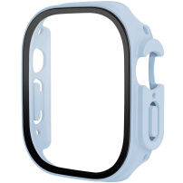Матов калъф със закалено стъкло за Apple Watch Ultra 49mm - светлосин