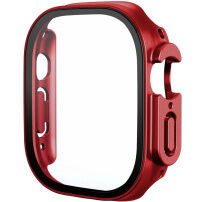 Металически калъф със закалено стъкло за Apple Watch Ultra 49mm - червен