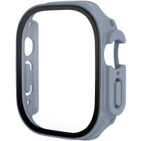 Матов калъф със закалено стъкло за Apple Watch Ultra 49mm - синьо-сиво