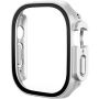 Металически калъф със закалено стъкло за Apple Watch Ultra 49mm - сребрист