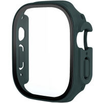 Матов калъф със закалено стъкло за Apple Watch Ultra 49mm - тъмнозелен