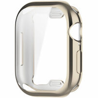 Метализиран калъф от мека пластмаса със защита на дисплея за Apple Watch 42mm (Series 10 / 11) - starlight