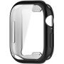Металически калъф от мека пластмаса със защита на дисплея за Apple Watch 46mm - черен