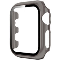 Прозрачен калъф със закалено стъкло за Apple Watch 42mm - сиво