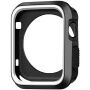 Защитен силиконов калъф за Apple Watch 38mm - черен - бяло
