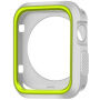 Защитен силиконов калъф за Apple Watch 42mm - бял - зелено