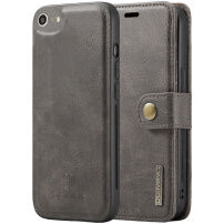 2в1 сваляем флип калъф от изкуствена кожа за Apple iPhone 6 / 6S - кафяв