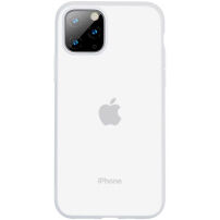 Baseus силиконов прозрачен кейс за iPhone 11 Pro Max - бял