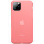 Baseus силиконов прозрачен кейс за iPhone 11 Pro Max - червен