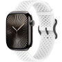 xDfind перфорирана силиконова каишка за Apple Watch Ultra 49mm / 46mm / 45mm / 44mm / 42mm - бяла