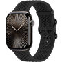 xDfind перфорирана силиконова каишка за Apple Watch Ultra 49mm / 46mm / 45mm / 44mm / 42mm - черна