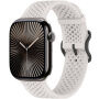xDfind перфорирана силиконова каишка за Apple Watch Ultra 49mm / 46mm / 45mm / 44mm / 42mm - бежова