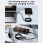 JOYROOM S-A65 магнитен оплетен кабел за зареждане и данни - USB-C към USB-C - 1,2 m - черен